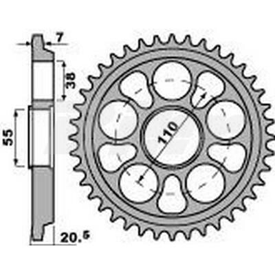 Corona PBR 42 dientes aluminio paso 525 Ducati 748