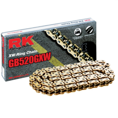 Cadena RK GB520GXW con 118 eslabones oro