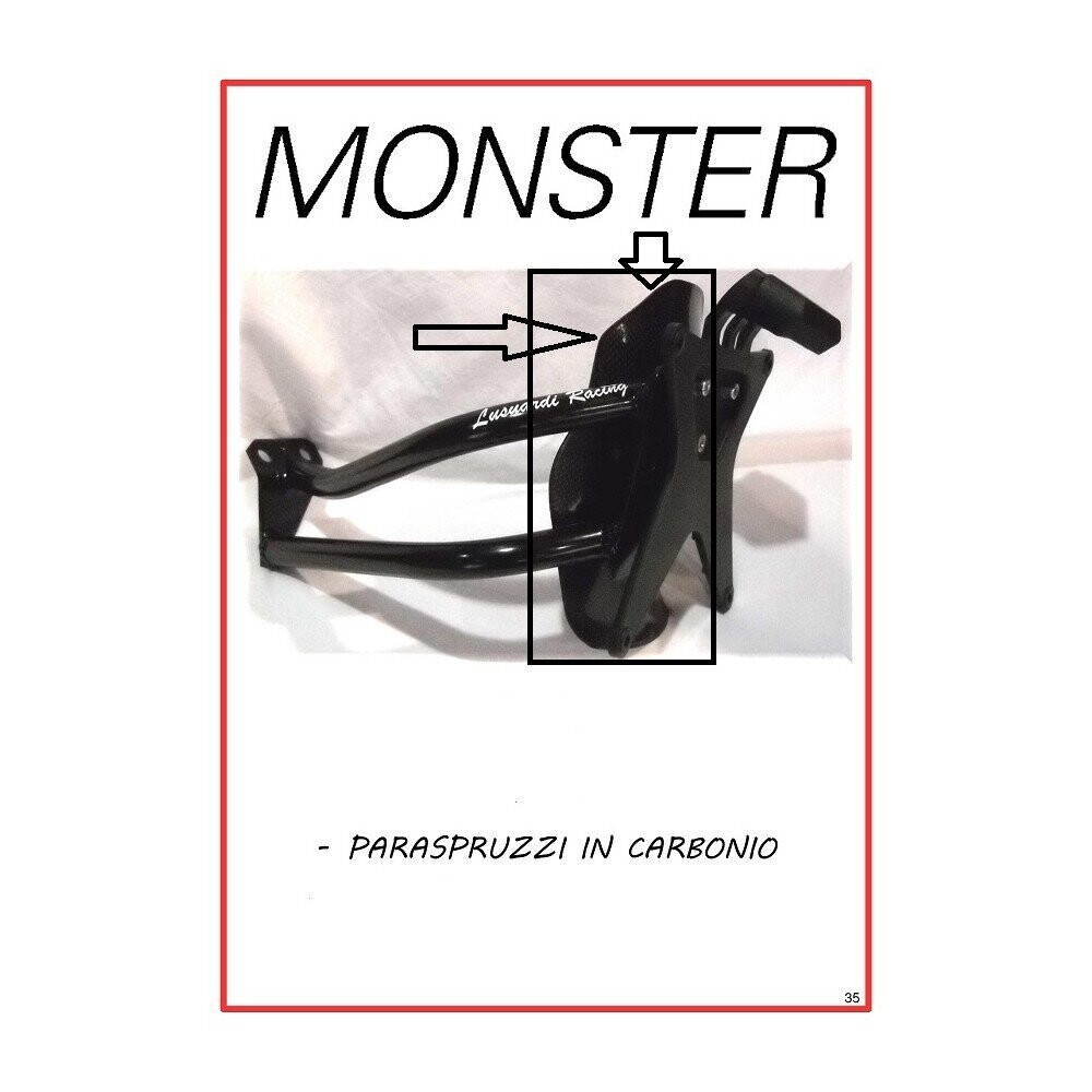GUARDABARROS DE CARBONO PARA MONSTER S2R / S4 / S4R / S4RS