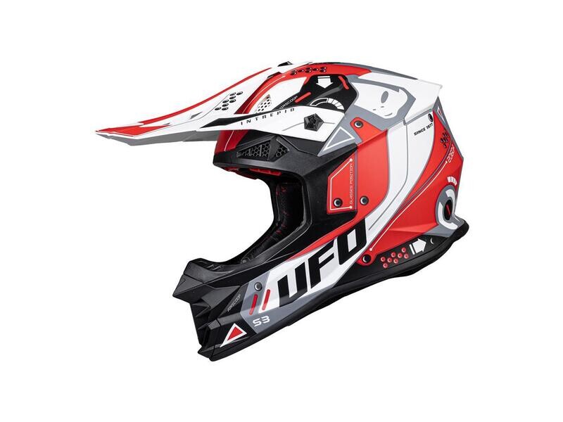 Casco UFO INTREPID Rojo/Blanco Mate