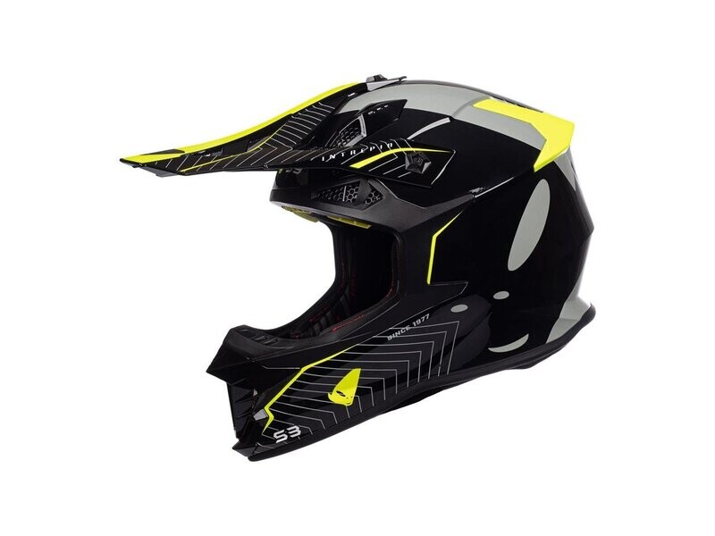 Casco UFO INTREPID Gris/Negro/Am.Flúor