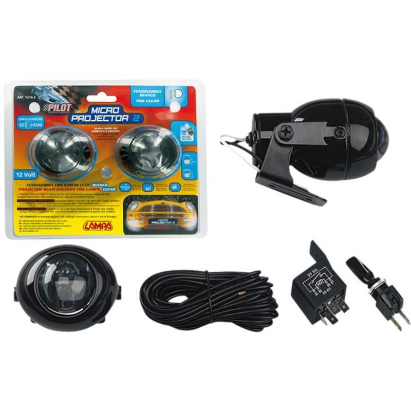 Aluminio Faros de halógeno lenticular de serie. Kit completo para montaje. Bombillas incluidas (H3-12V-55W)
