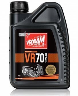 VROOAM BOTE 1 LITRO VR-70 SERIES ACEITE MOTOR 4T - 100% SINTÉTICO TECNOLOGÍA MULTI ESTER 10W40