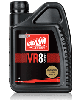 VROOAM BOTE 4 LITROS BOTE 1 LITRO VR-8 SERIES (ACEITE MOTOR 2T - 100% SINTÉTICO. TECNOLOGÍA ESTER) PREMIX
