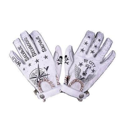 Guantes Second Skin Man Tattoo White Guantes Second Skin Man Tattoo White
