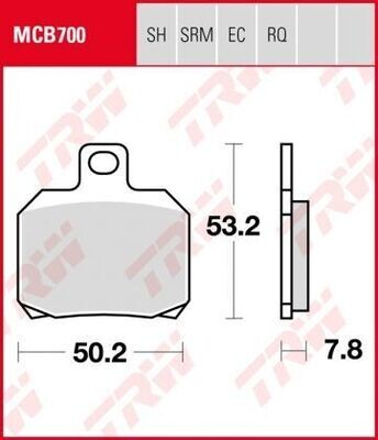 PASTILLAS DE FRENO TRW DUCATI 999-1098 POSTMULTISTRADA