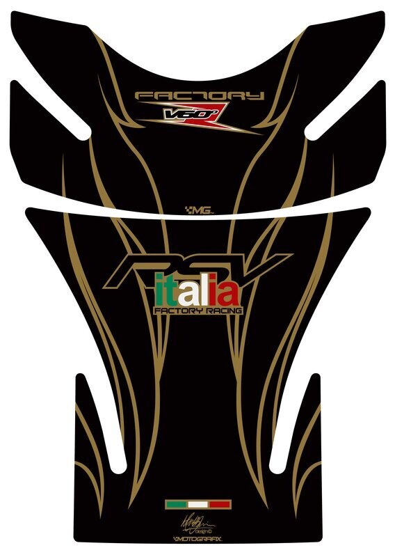 Protector de depósito Motografix RSV,RSV4 negro/oro