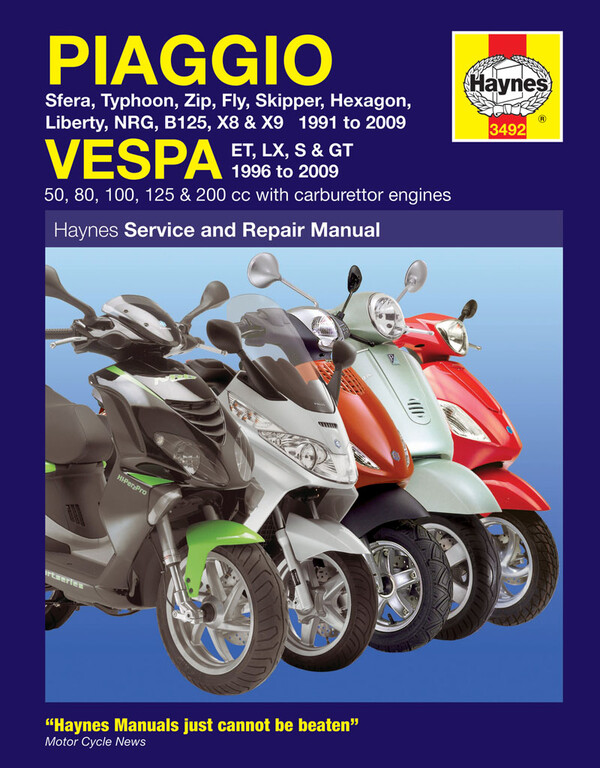 Manual de servicio PIAGGIO (VESPA) SCOOTERS