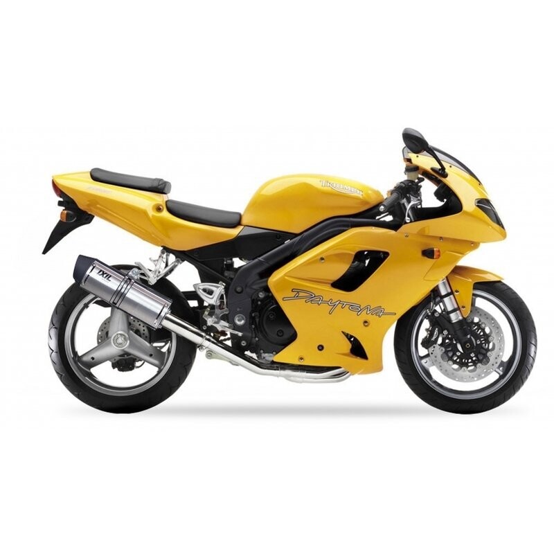 IXIL Hexoval Xtrem Silencer Stainless Steel / Aluminium Black - Triumph T955 I Speed Triple