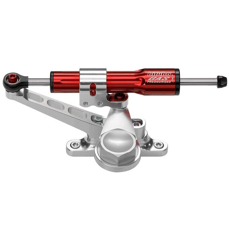 Kit amortiguador de dirección BITUBO rojo montaje sobre depósito - Triumph Speed Triple 675