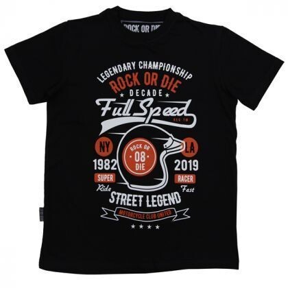 CAMISETA ROCK OR DIE FULL SPEED NEGRA HOMBRE