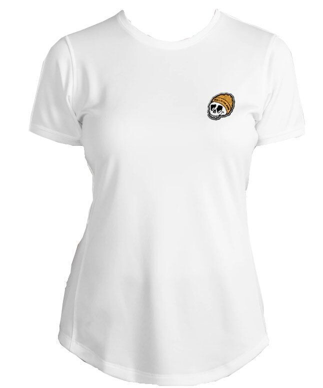 CAMISETA ROCK OR DIE SKULL READY MUJER BLANCA