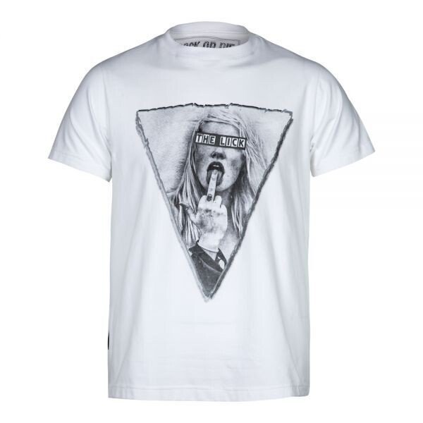 CAMISETA ROCK OR DIE THE LICK HOMBRE BLANCA
