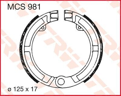 BRAKE SHOES TRW MCS981