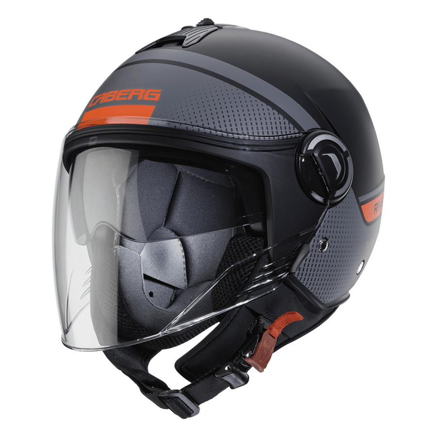 CABERG RIVIERA V4 ELITE MATT BLACK/ANTHRACITE/ORANGE FLUO