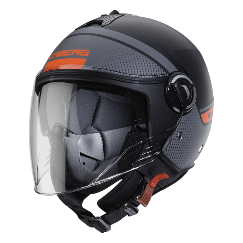 CABERG RIVIERA V4 ELITE MATT BLACK/ANTHRACITE/ORANGE FLUO