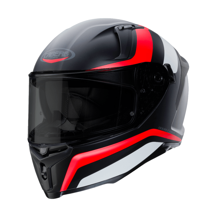 CABERG AVALON BLAST MATT BLACK/WHITE/RED FLUO