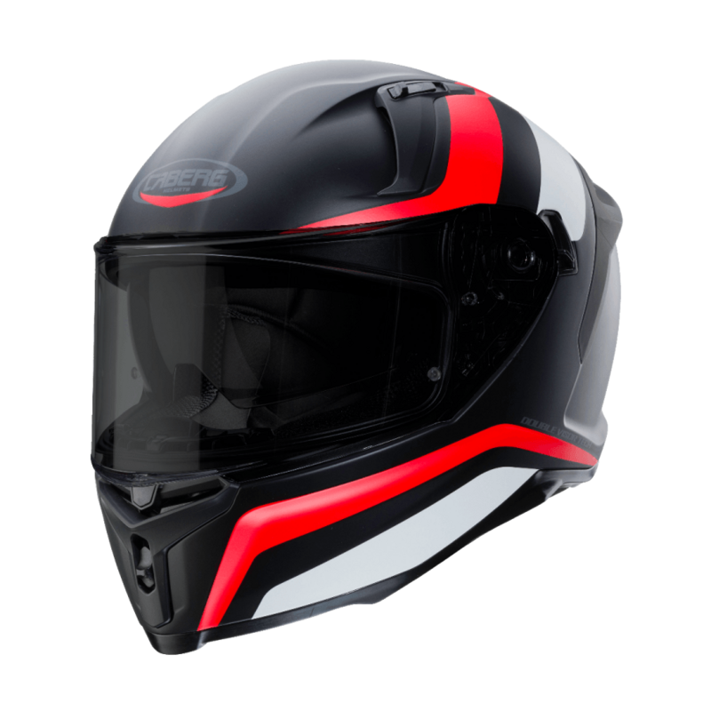 CABERG AVALON BLAST MATT BLACK/WHITE/RED FLUO
