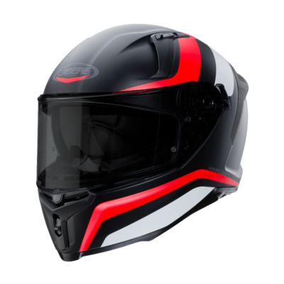 CABERG AVALON BLAST MATT BLACK/WHITE/RED FLUO