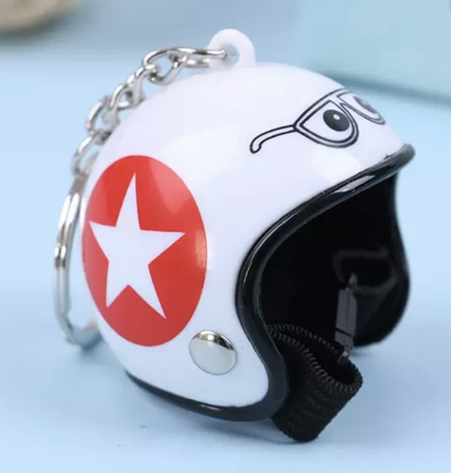 Llavero Casco Estrella Red/White
