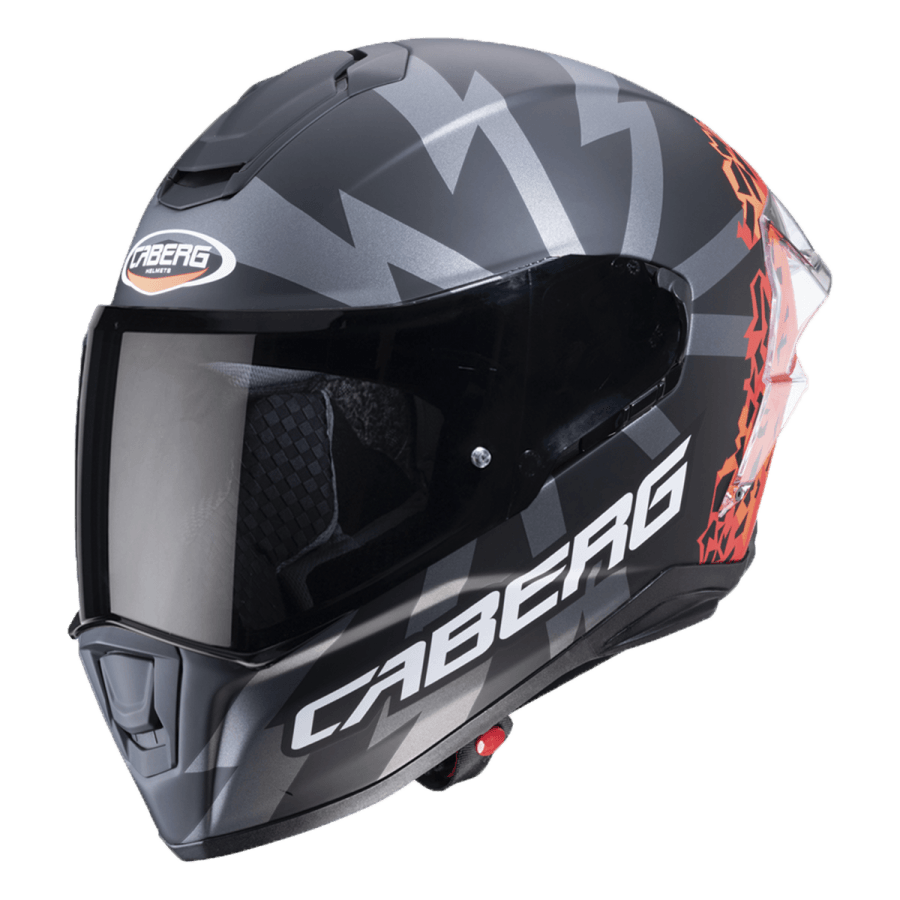 CABERG DRIFT EVO STORM MATT BLACK/RED FLUO/ORANGE FLUO