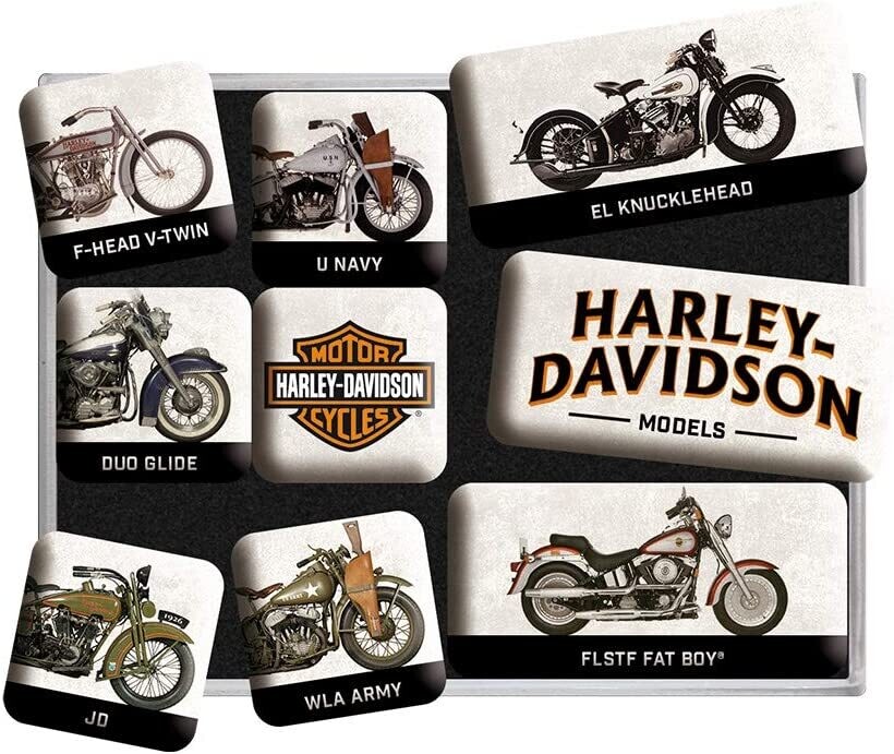Juego 9 Imanes Harley Davidson