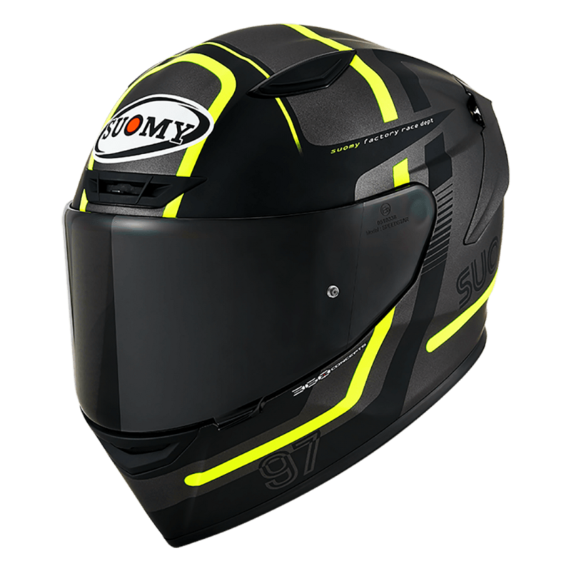 SUOMY TRACK-1 NINETY SEVEN MATT GUN METAL/YELLOW