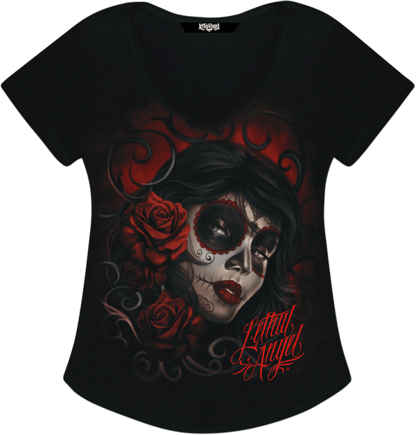 LETHAL HEAD Camiseta Red Catrina mujer