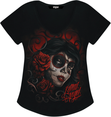 LETHAL HEAD Camiseta Red Catrina mujer