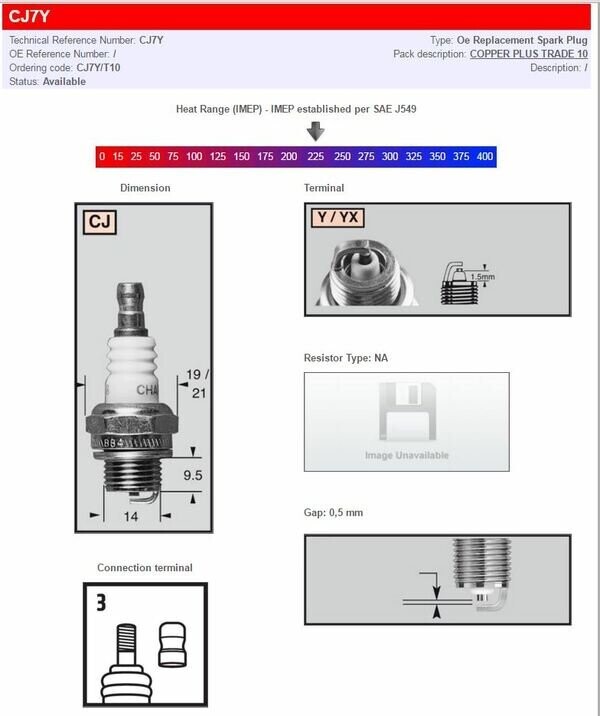 CHAMPION S-PLUG CJ7Y