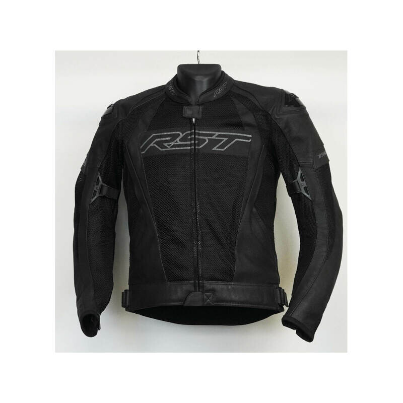 Chaqueta (piel) RST TRACTECH 4 Perforada Negro/Negro