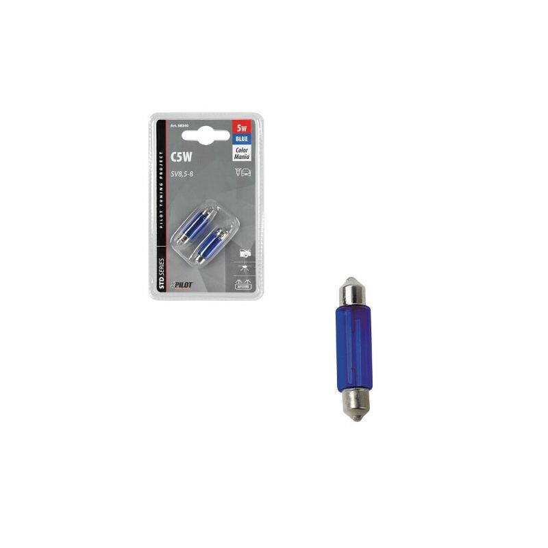 LAMPARA C5W 11X35 MM 12V 5W 2V8,5-8 (BLISTER 2 UNIDADES)