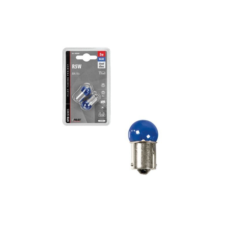 LAMPARA R5W BLUE 12V 5W BA15S (BLISTER 2 UNIDADES)