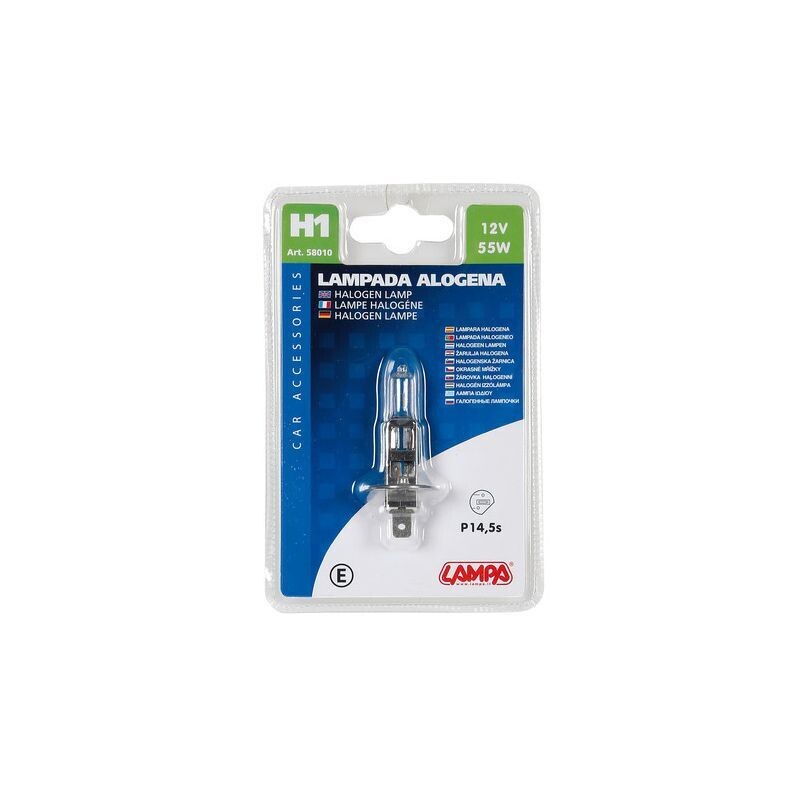 LAMPARA H1 12V 55W P14,5S HOMOLOGACION E (BLISTER 1 UNIDAD)