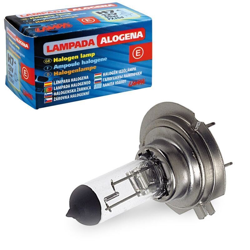 LAMPARA H7 12V 55W PX26D HOMOLOGACION E (CAJA 1 UNIDAD)