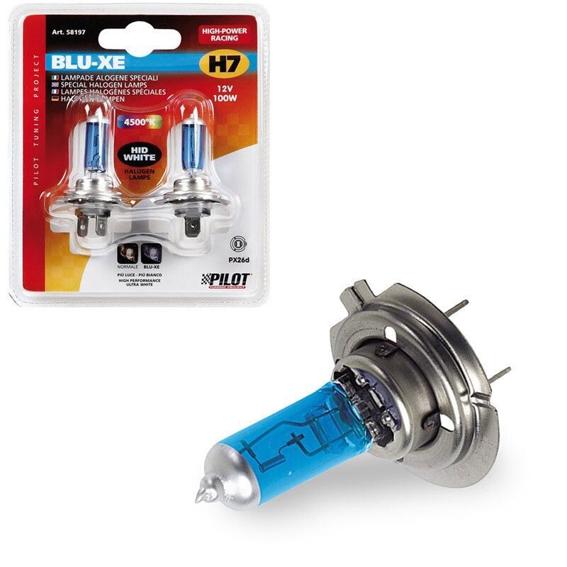 LAMPARA H7 BLUE XENON 12V 100W PX26D (BLISTER 2 UNIDADES)