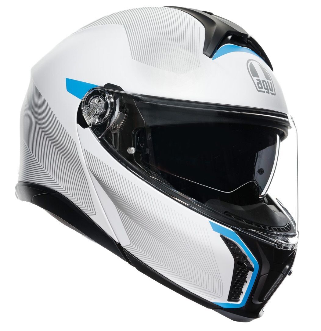 AGV TOURMODULAR AGV E2206 MULTI MPLK FREQUENCY LIGHT GREY/BLUE