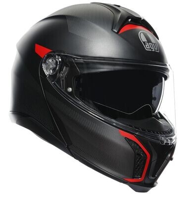 AGV TOURMODULAR AGV E2206 MULTI MPLK FREQUENCY MATT GUNMETAL/RED