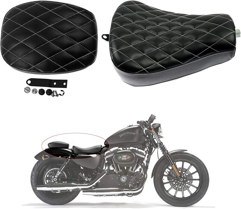 Asiento + cojín pasajero trasero para Harley Sportster XL 48 72 1200 x 1200 V Asiento + cojín pasajero trasero para Harley Sportster XL 48 72 1200 x 1200 V