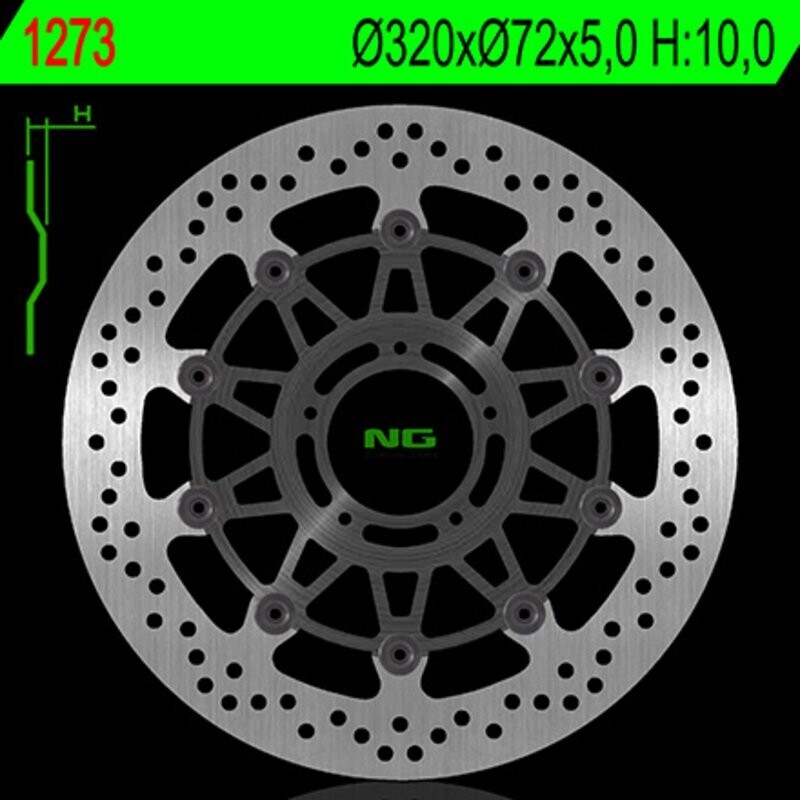 NG Brakes Disco de freno NG 1273 Ø320 x Ø72 x 5