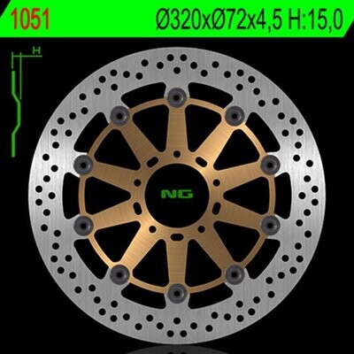 Disco de freno NG 1051 Ø320 x Ø72 x 4.5 Ducati