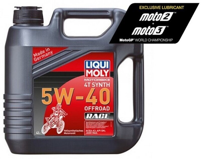 Garrafa de 4L aceite Liqui Moly 100% sintético 4T Synth 5W-40 Off road Race 3019