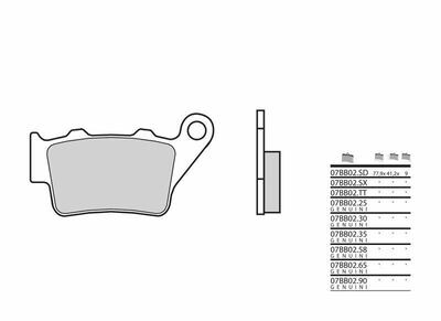 Pastillas de freno sinterizadas Brembo 07BB02SD