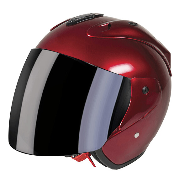 Stormer Casco Jet Sun Evo METAL ROJO CALMA BRILLANTE