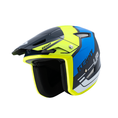 Kenny TRIAL UP GRAPHIC HELMET BLUE NEON YELLOW