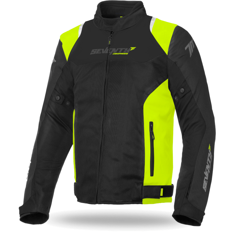 CHAQUETA SD-JR48 VERANO RACING HOMBRE NEGRA/AMARILLO FLUOR