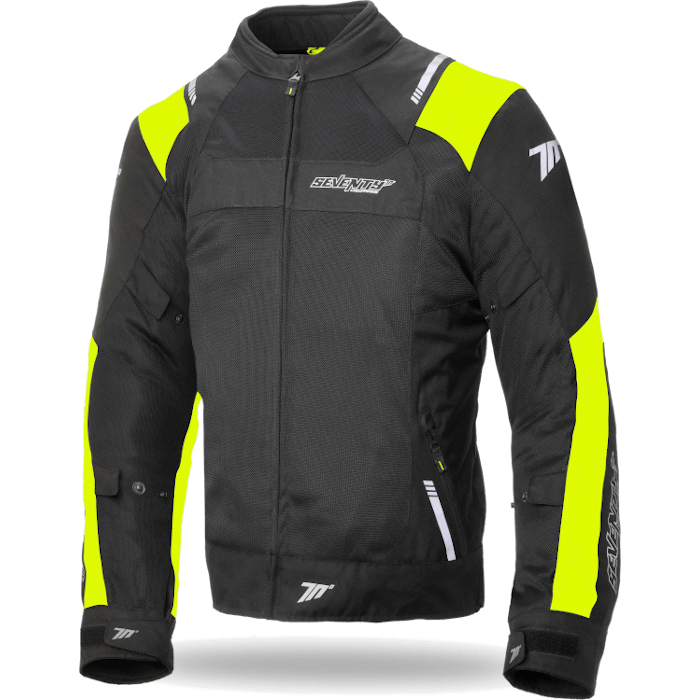 CHAQUETA SD-JR52 VERANO RACING HOMBRE NEGRA/AMARILLO FLUOR