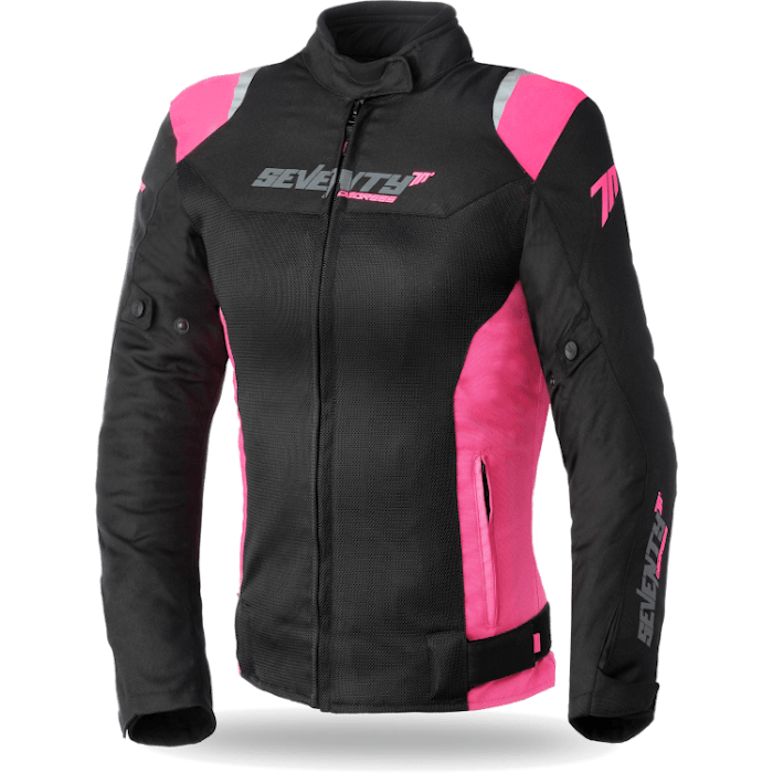 CHAQUETA SD-JR50 VERANO RACING MUJER NEGRA/BLANCO/ROSA