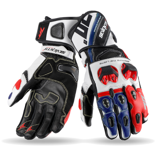 GUANTE SD-R12 VERANO RACING HOMBRE NEGRO/ROJO/AZUL