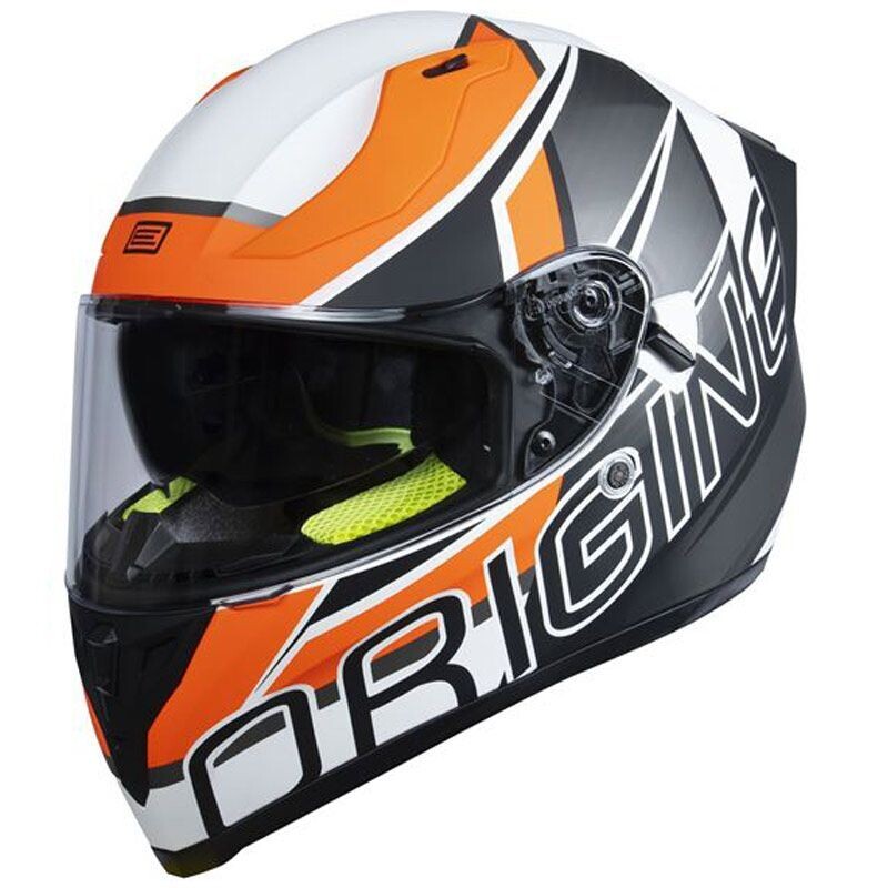 CASCO ORIGINE STRADA COMPETITION/FLUO/ORANGE/WHITE MATT (ECE22.06)